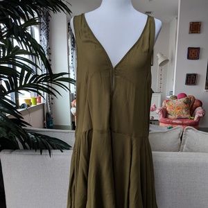 NWT Free People Olive Casual Flowy Dress
